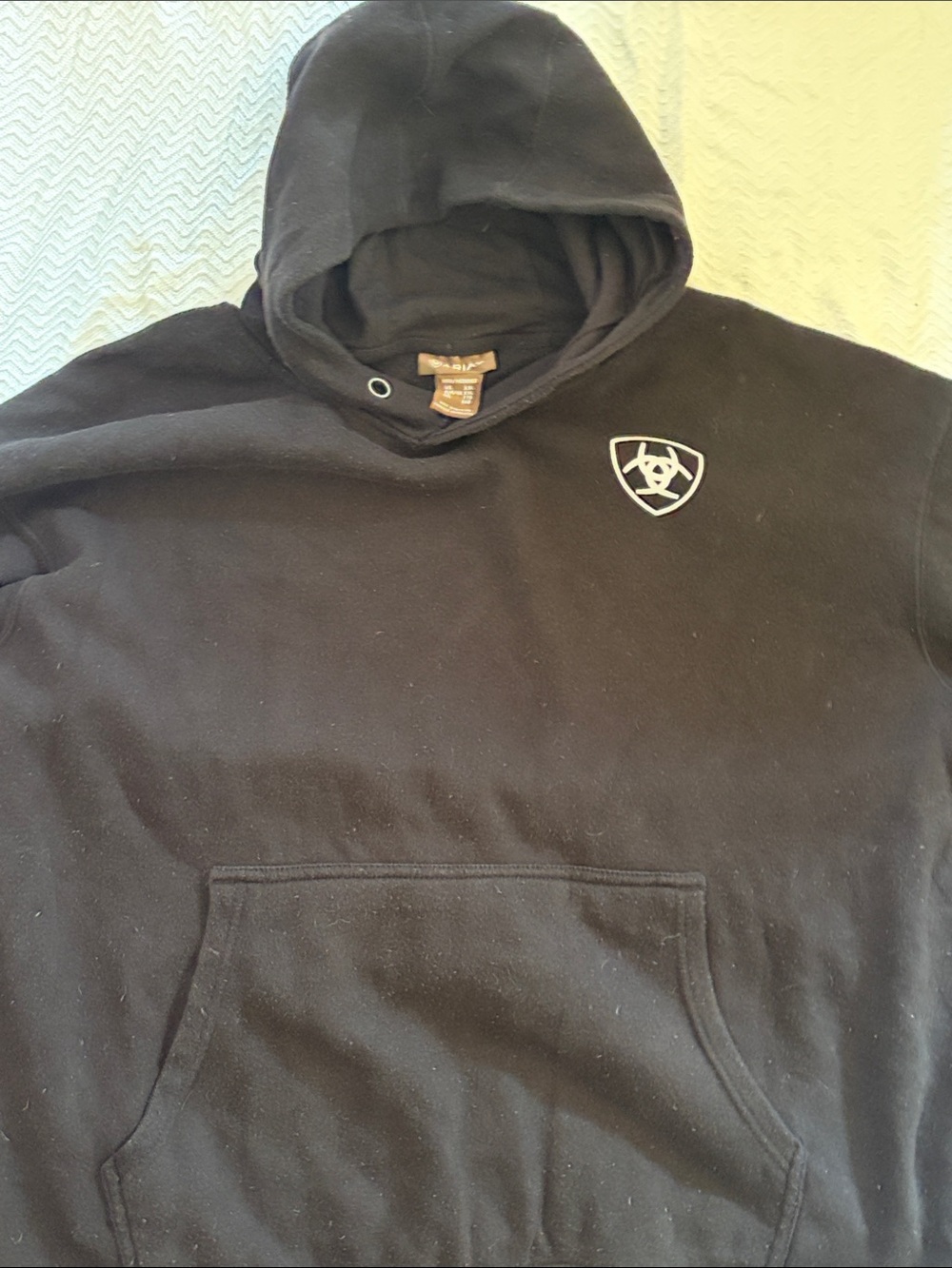 Ariat Black Hooded Sweatshirt with Chest Shield Logo
